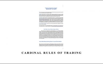 Cardinal Rules of Trading