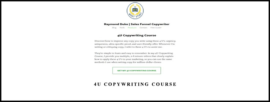 4U Copywriting Course from Ray Mondduke