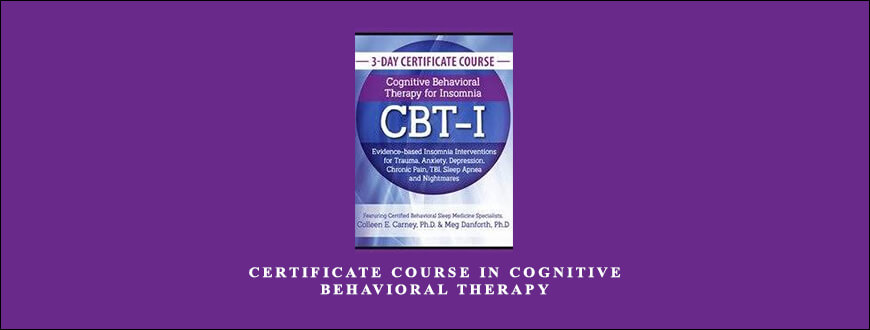 Certificate Course in Cognitive Behavioral Therapy from Colleen E. Carney & Meg Danforth