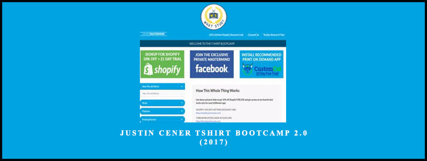 Justin Cener TShirt Bootcamp 2