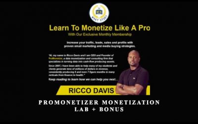 ProMonetizer Monetization Lab + BONUS by Ricco Davis