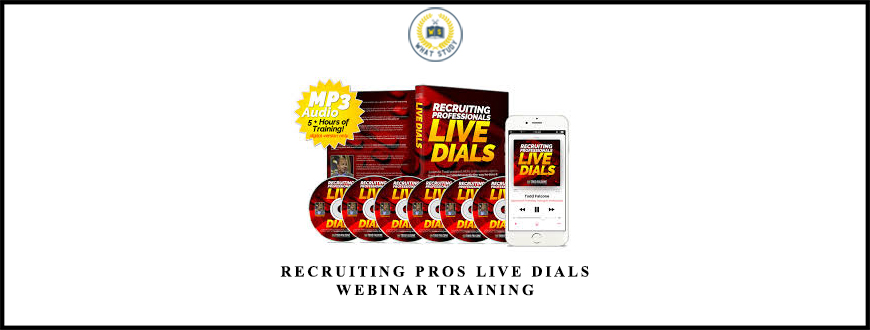 Recruiting Pros LIVE DIALS Webinar Training from Todd Falcone