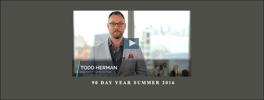 90 Day Year Summer 2016 by Todd Herman taking at Whatstudy.com