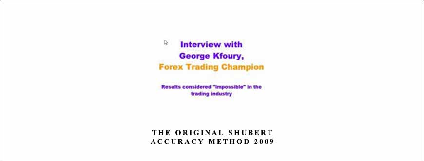The Original Shubert Accuracy Method 2009 by Scott Schubert