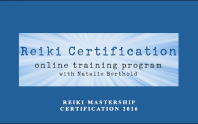 Reiki Mastership Certification 2016