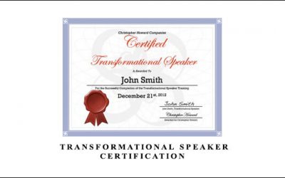 Transformational Speaker Certification