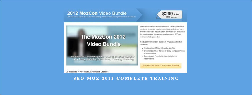 SEO Moz 2012 Complete Training taking at Whatstudy.com