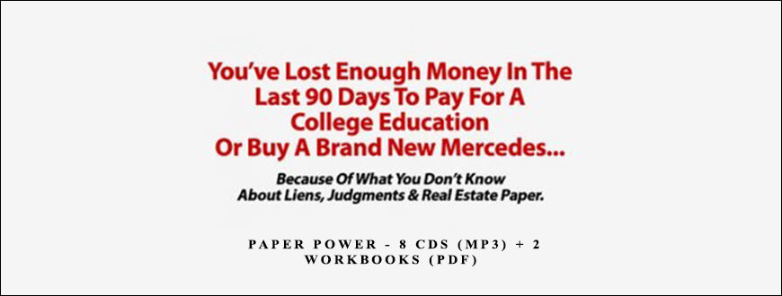 Ron Legrand – Paper Power – 8 CDs (MP3) + 2 Workbooks (PDF)