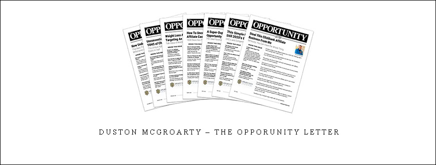 Duston McGroarty – The Opporunity Letter taking at Whatstudy.com